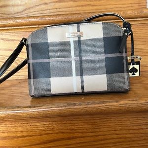 Kate Spade ♠️ Grey Plaid Crossbody Bag